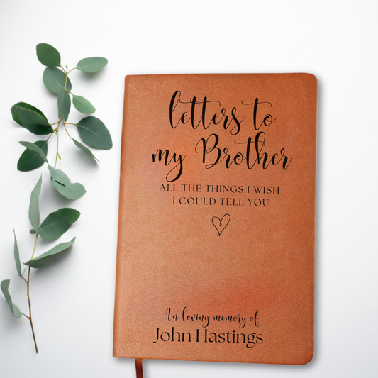 Personalized Memorial Journal - Letters to My Brother
