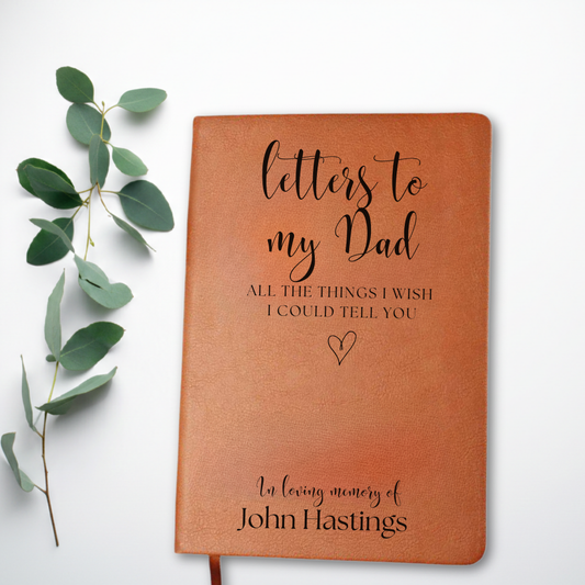 Personalized Memorial Journal - Letters to My Dad