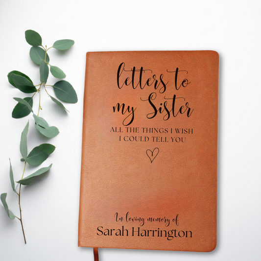 Personalized Memorial Journal - Letters to My Sister